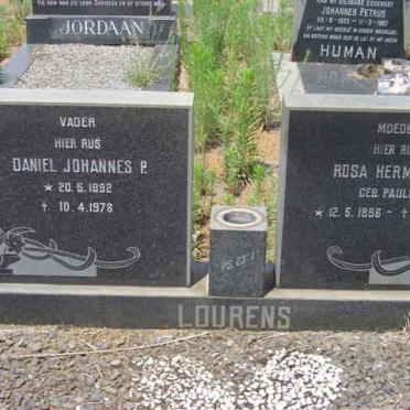 LOURENS Daniel Johannes P. 1892-1978 &amp; Rosa Hermina PAULSEN 1896-1966
