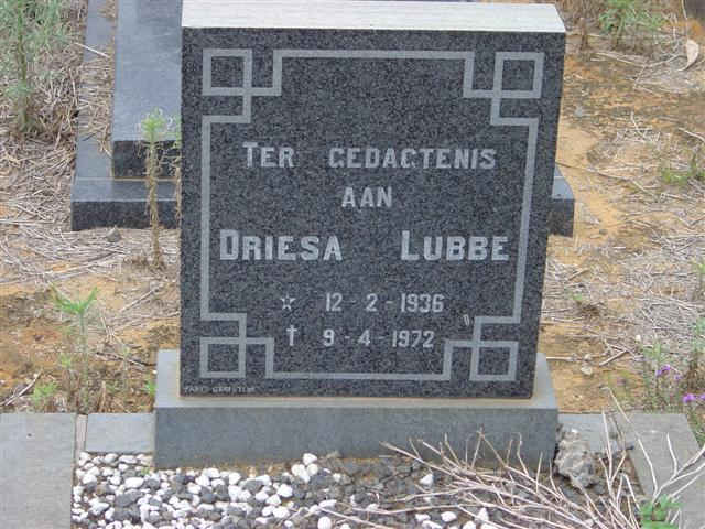 LUBBE  Driesa 1936-1972
