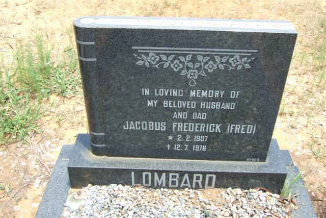LOMBARD Jacobus Frederick 1907-1976