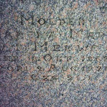 MERWE Martha Maria, van der 1868-1928