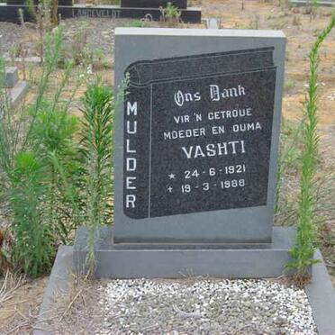 MULDER Vashti 1921-1988