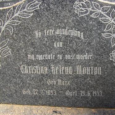 MOUTON Christina Helena néé MARX 1893-1953