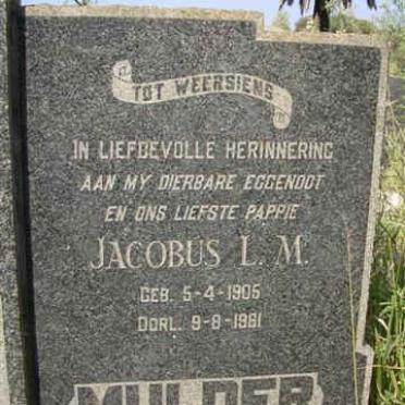 MULDER Jacobus L.M. 1905-1961
