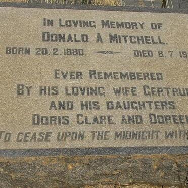 MITCHELL Donald A. 1880-1949