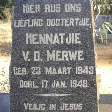 MERWE Hennatjie, v.d. 1943-1948