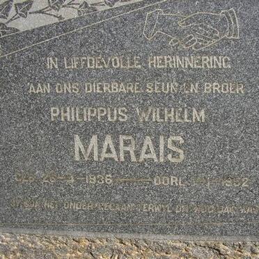 MARAIS Philippus Wilhelm 1936-1952