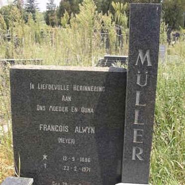 MULLER Francois Alwyn nee MEYER 1896-1971