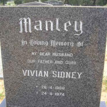MANLEY Vivian Sidney 18?8-1974