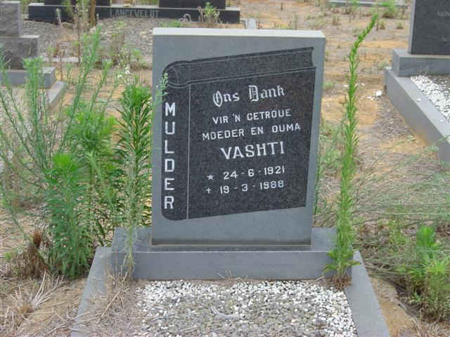 MULDER Vashti 1921-1988