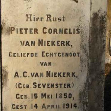 NIEKERK Pieter Cornelis, van 1850-1914