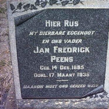PEENS Jan Fredrick 1885-1935