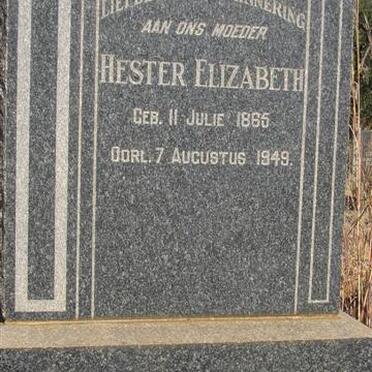 PLESSIS Hester Elizabeth, du 1865-1949