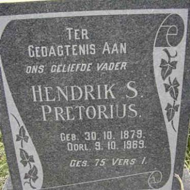 PRETORIUS Hendrik S. 1879-1969