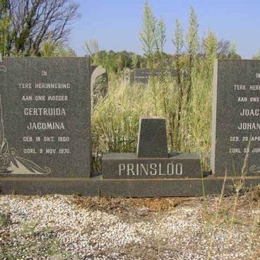 PRINSLOO Joachim Johannes 18?9-1961 &amp; Gertruida Jacomina 1900-1970
