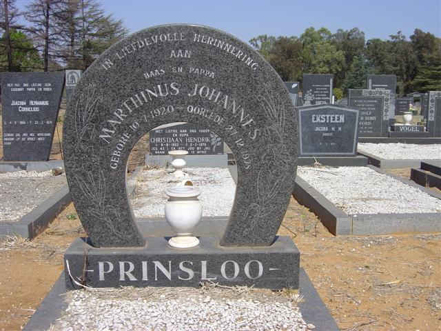 PRINSLOO Marthinus Johannes 1920-1978