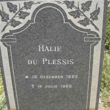PLESSIS Halie, du 1892-1965
