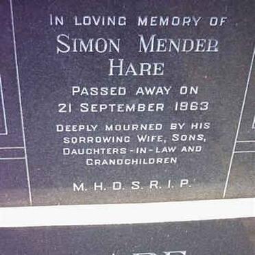 HARE Simon Mender -1963
