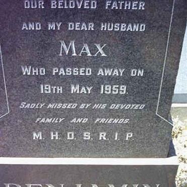BENJAMIN Max -1959