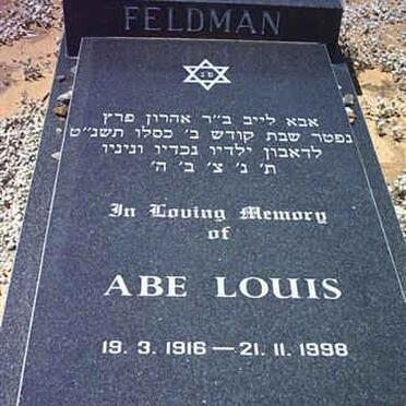 FELDMAN Abe Louis 1916-1998