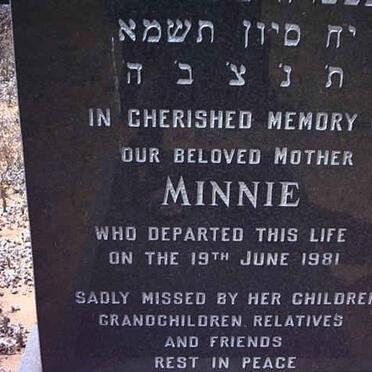 SHOCHET Minnie -1981