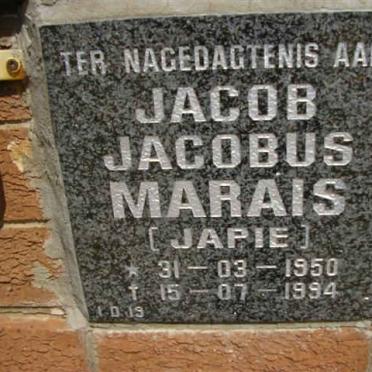 MARAIS Jacob Jacobus 1950-1998