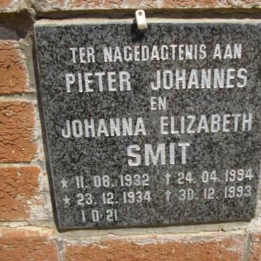 SMIT Pieter Johannes 1932-1994 &amp; Johanna Elizabeth 1934-1994