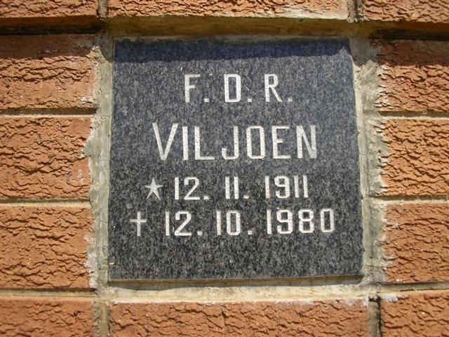 VILJOEN F.D.R. 1911-1980