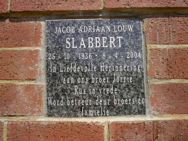 SLABBERT Jacob Adriaan Louw 1936-2004
