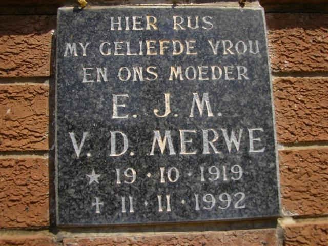 MERWE E.J.M., van der 1919-1992