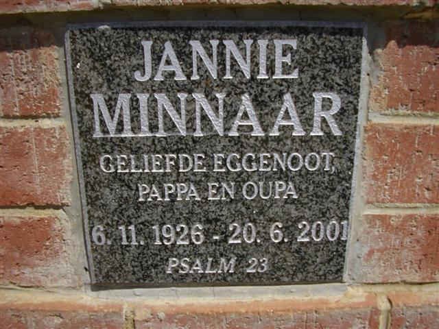 MINNAAR Jannie 1926-2001