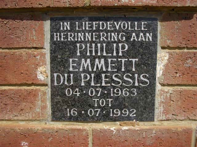 PLESSIS Phillip Emmet, du 1963-1992