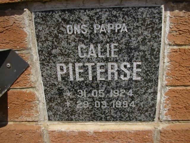 PIETERSE Calie 1924-1994