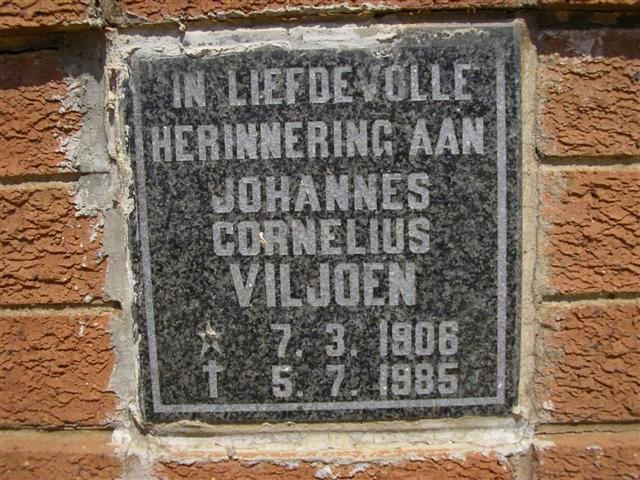 VILJOEN Johannes Cornelius 1906-1985