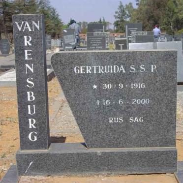 RENSBURG Gertruida S.S.P., van 1916-2000