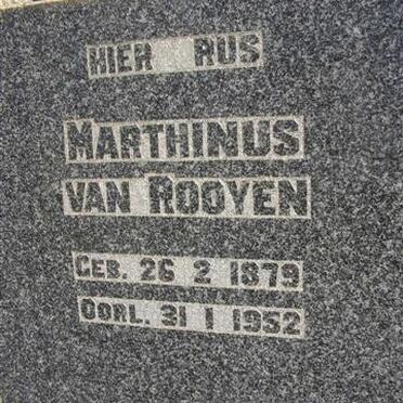 ROOYEN Marthinus, van 1879-1952