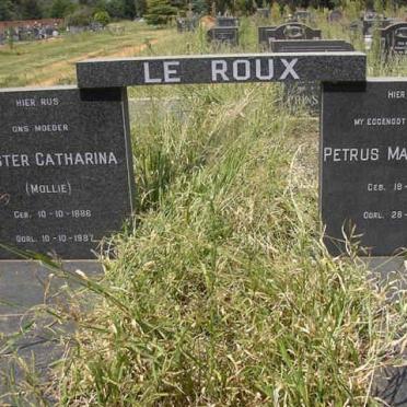 ROUX Petrus Malherbe, le 1882-1964 &amp; Hester Catherina 1886-1987