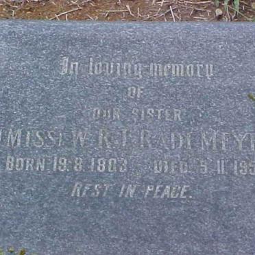 RADEMEYER W.R.?. 1803-195?