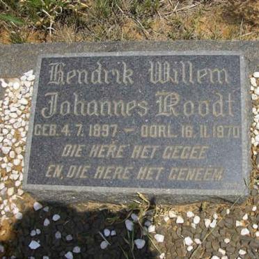 ROODT Hendrik Willem Johannes 1897-1970