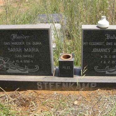 STEENKAMP Johannes Jacobus 1892-1972 &amp; Sarah Maria DAVEL 1896-