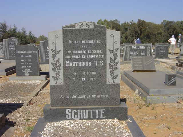 SCHUTTE Marthinus T.S. 1916-1977