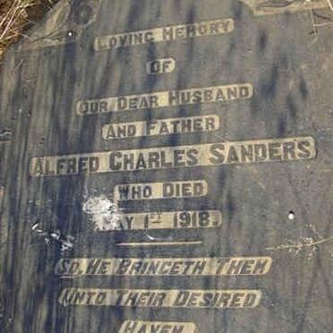 SANDERS Alfred Charles -1918