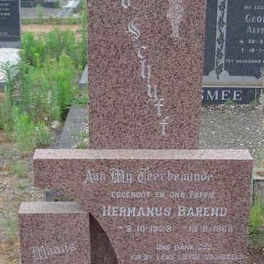 SCHYFF Hermanus Barend, v.d. 1923-1968