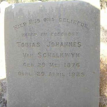 SCHALKWYK Tobies Johannes, van 1876-1925