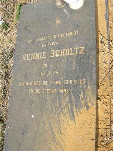 SCHOLTZ  Hennie 1911-1975