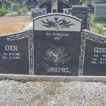 SWANEPOEL Coen 1886-1970 &amp; Gerrie BOTHA 1894-1967