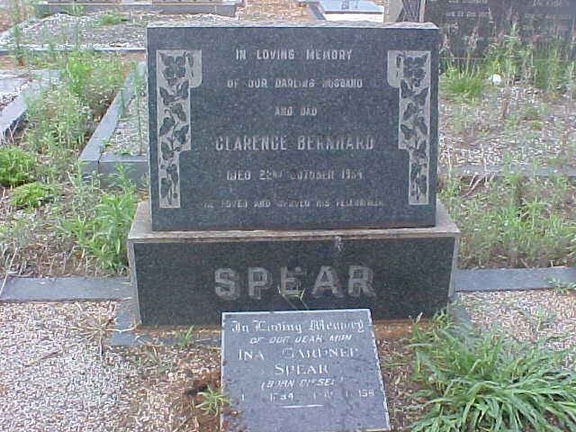 SPEAR Clarence Bernard -1954 &amp; Ina Gardner DIESEL 1894-198?