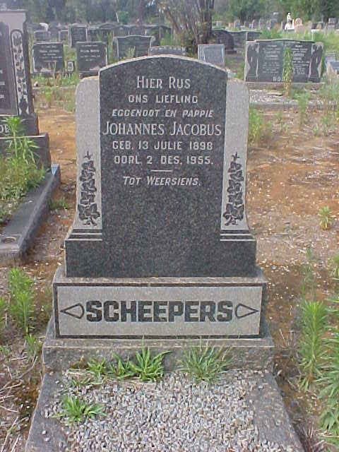 SCHEEPERS Johannes Jacobus 1898-1955