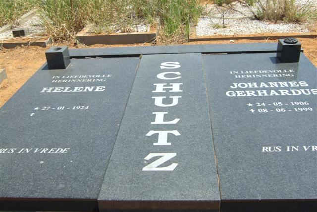 SCHULTZ Johannes Gerhardus 1906-1999 &amp; Helene 1924-