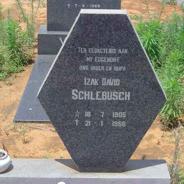 SCHLEBUSCH Izak David 1905-1966