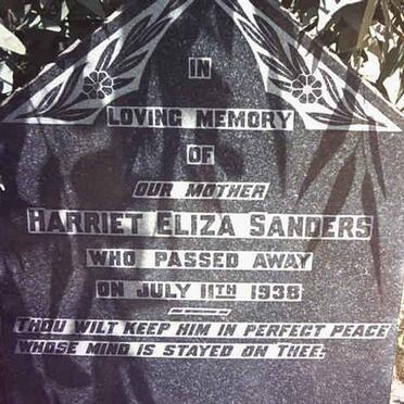 SANDERS Harriet Eliza -1938